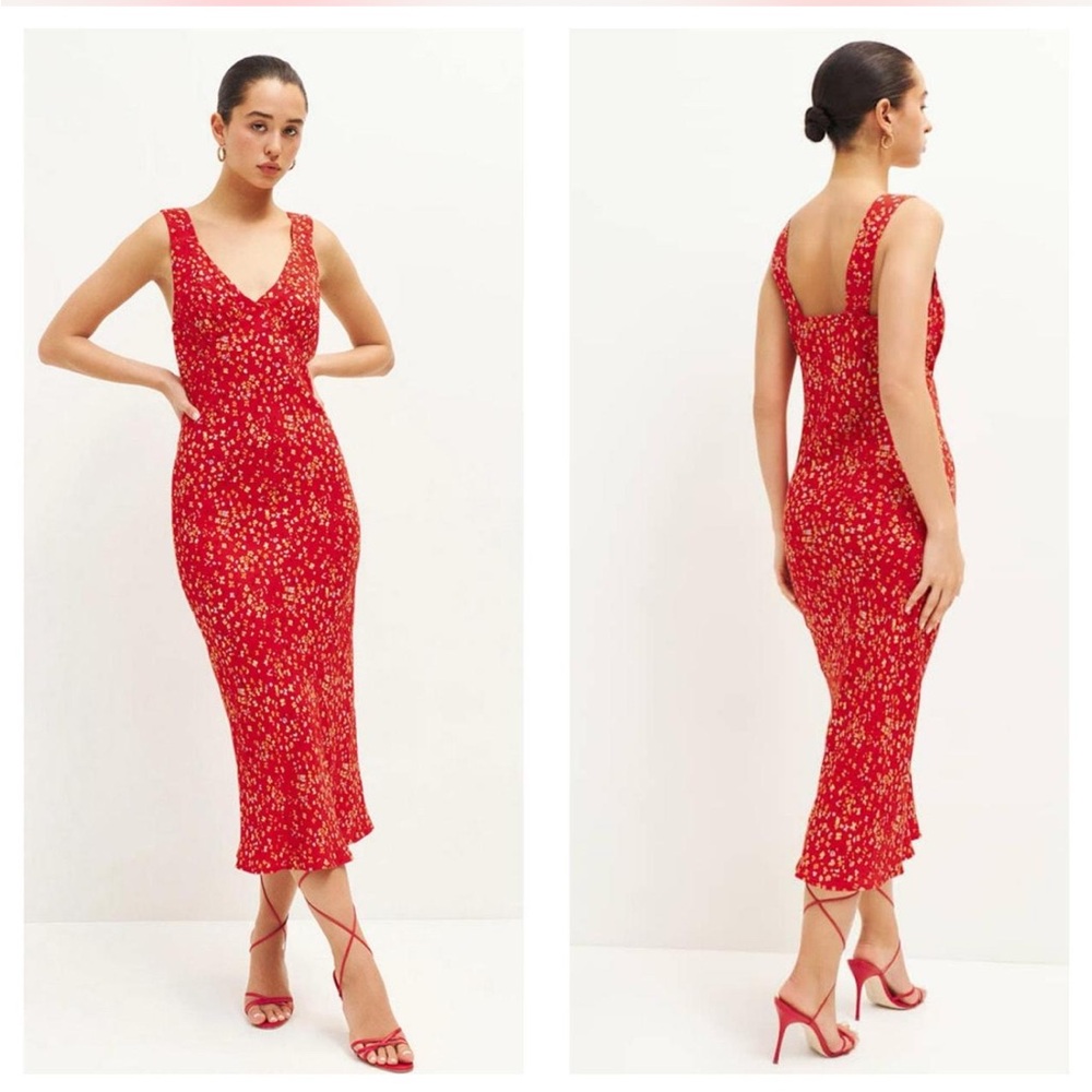 Reformation Beauden Midi Dress in size large